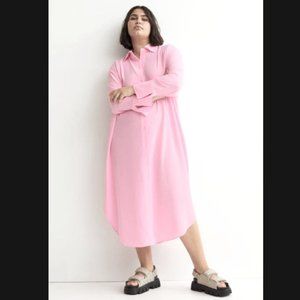 NWT H&M Shirt dress Dusk pink midi
